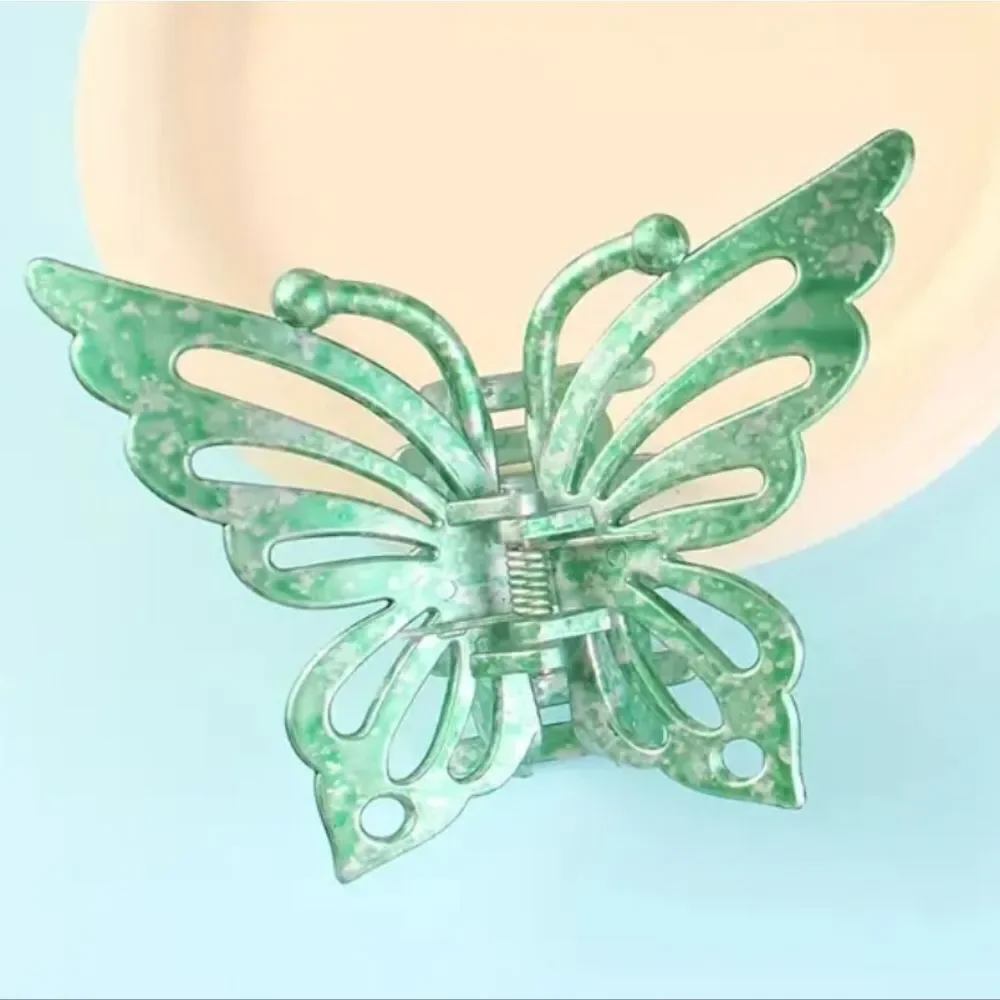 Butterfly hair claw clip
